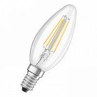 светодиодная филаментная лампа LED STAR ClassicB 4W (замена 40Вт),теплый белый свет, прозрачная колба | код. 4058075068353 | OSRAM